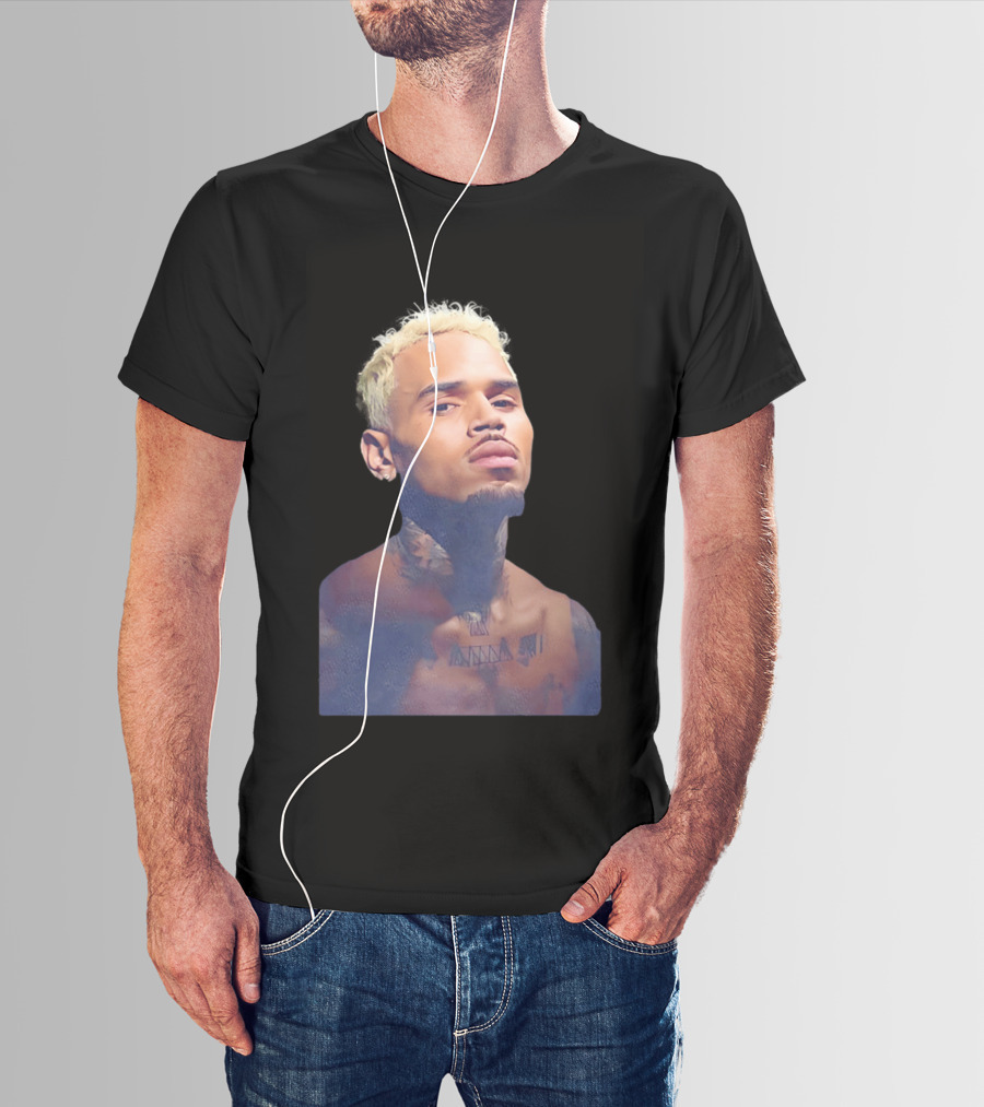 Chris Brown Blond Hair Tattoo T-Shirt