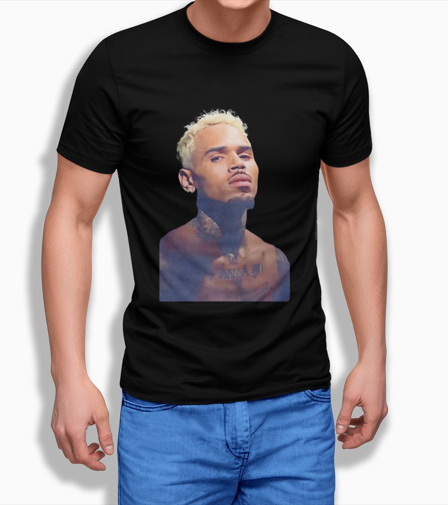 Chris Brown Blond Hair Tattoo T-Shirt