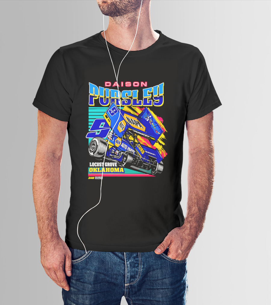 Daison Pursley Locust Grove Oklahoma Sprint Car Racing 9 Team T-Shirt