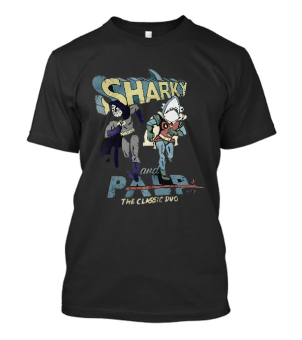 Sharky And Palp The Classic Duo Vintage Superhero T-Shirt