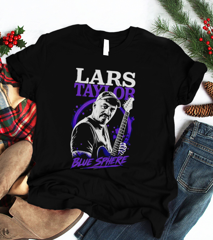 Lars Taylor Blue Sphere Smooth Jazz Guitarist T-Shirt