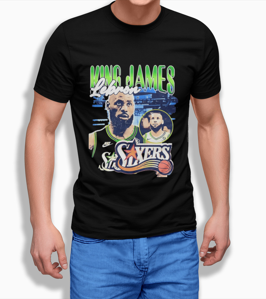 LeBron King James Sixers Philadelphia 76ers NBA Basketball Nike T-Shirt