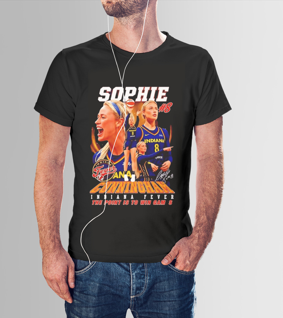 Sophie Cunningham Indiana Fever #8 The Point Is To Win Games 2026 T-Shirt