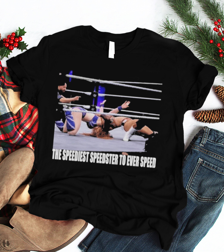 Wrensday Evolved The Speediest Speedster Wrestling Action Sequence T-Shirt