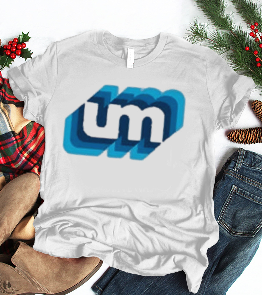 Umphrey's Mcgee Triple Wide Youth UM Overlapping Blue Letters T-Shirt