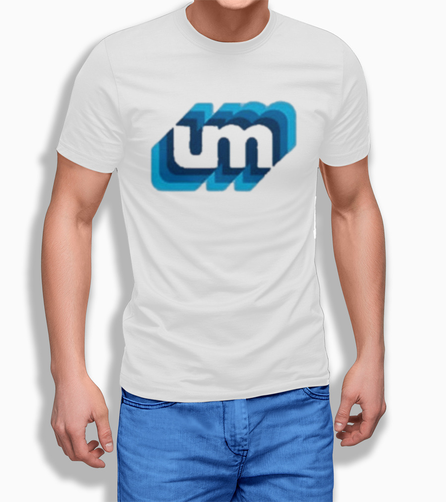 Umphrey's Mcgee Triple Wide Youth UM Overlapping Blue Letters T-Shirt