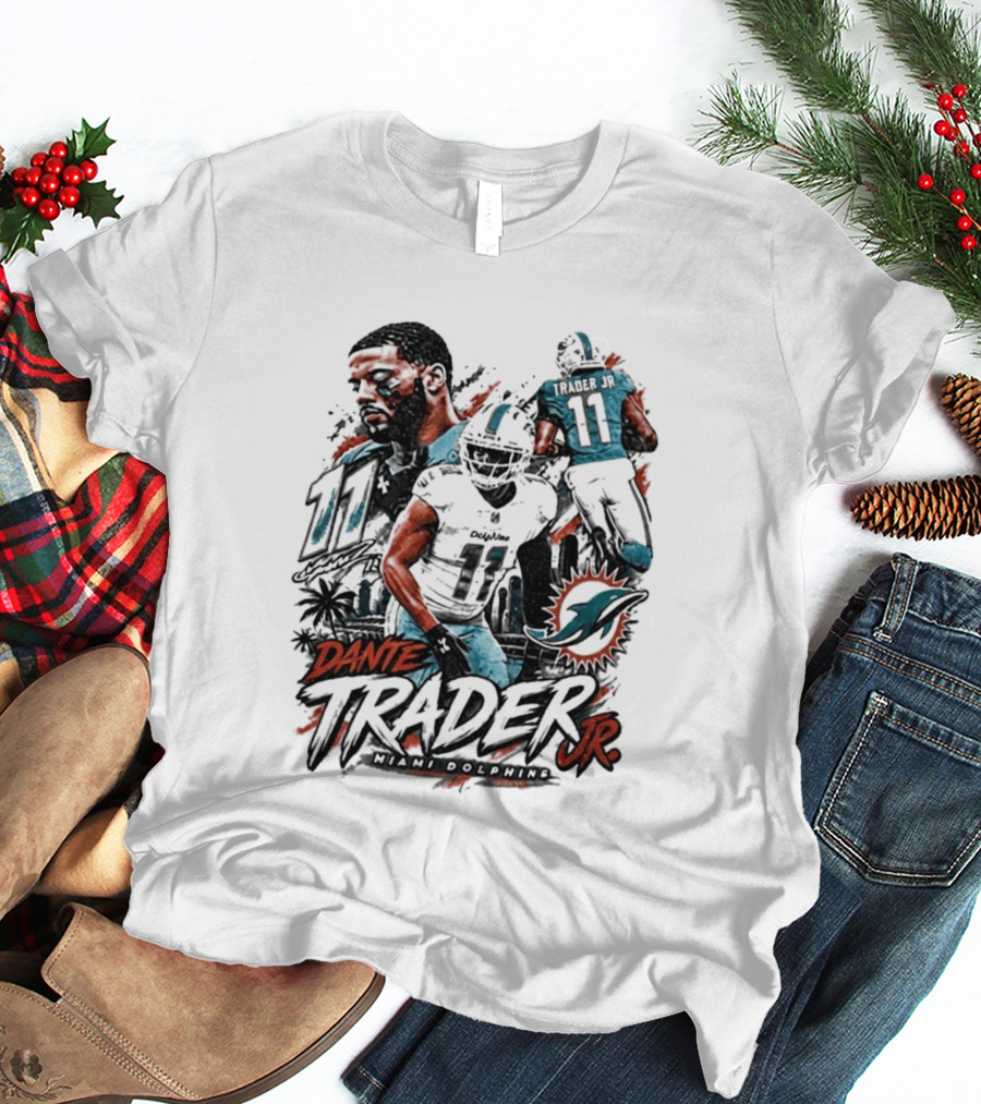 Dante Trader Jr Miami Dolphins 11 Football 2026 T-Shirt