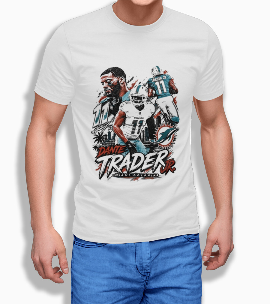 Dante Trader Jr Miami Dolphins 11 Football 2026 T-Shirt