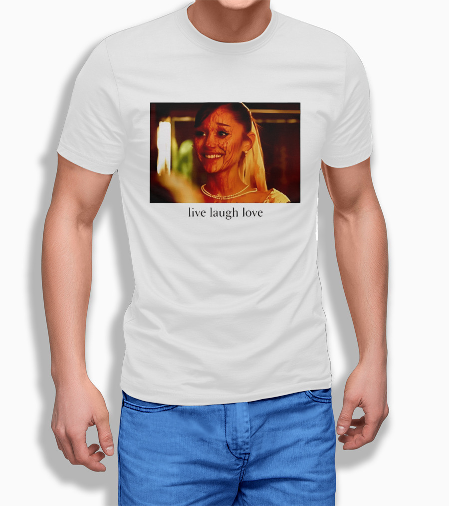 Grande Petal Live Laugh Love Blood Stained Face T-Shirt