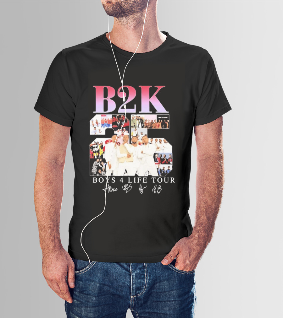 B2K 25th Anniversary Boys 4 Life Tour Signatures R&B Band T-Shirt