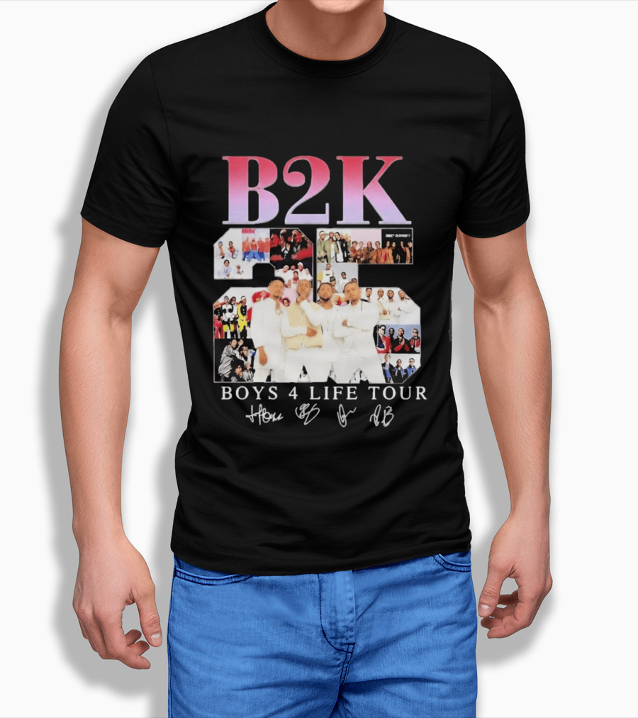 B2K 25th Anniversary Boys 4 Life Tour Signatures R&B Band T-Shirt