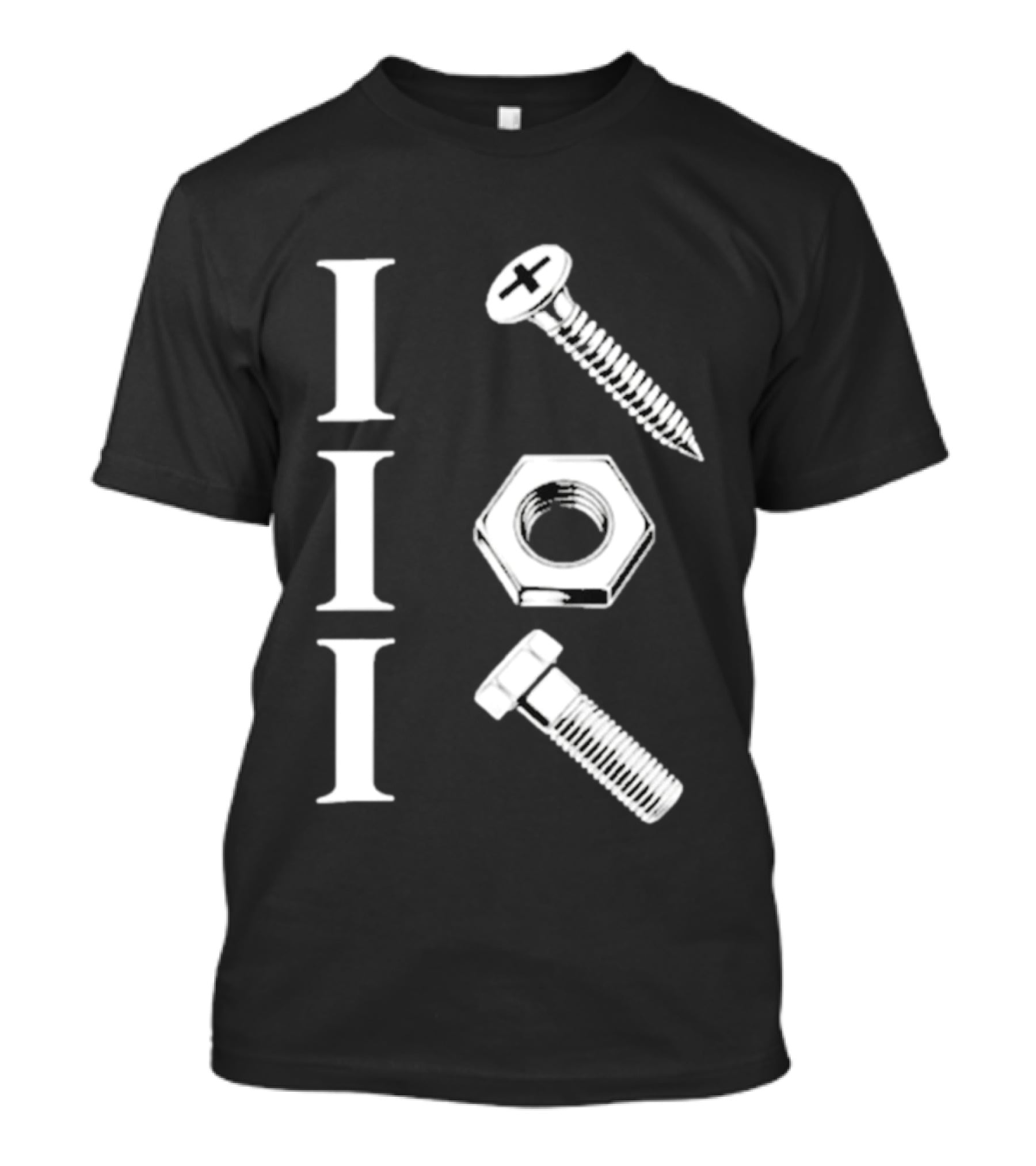 Back Mechanic Hardware Tool Screw Hex Bolt Nut T-Shirt