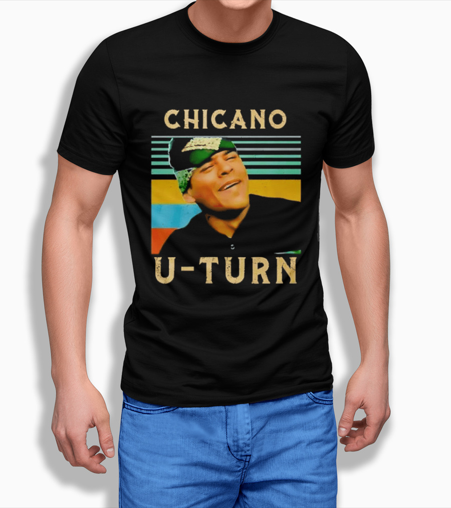 Chicano U Turn Sunset Stripes Smiling Man Bandana T-Shirt