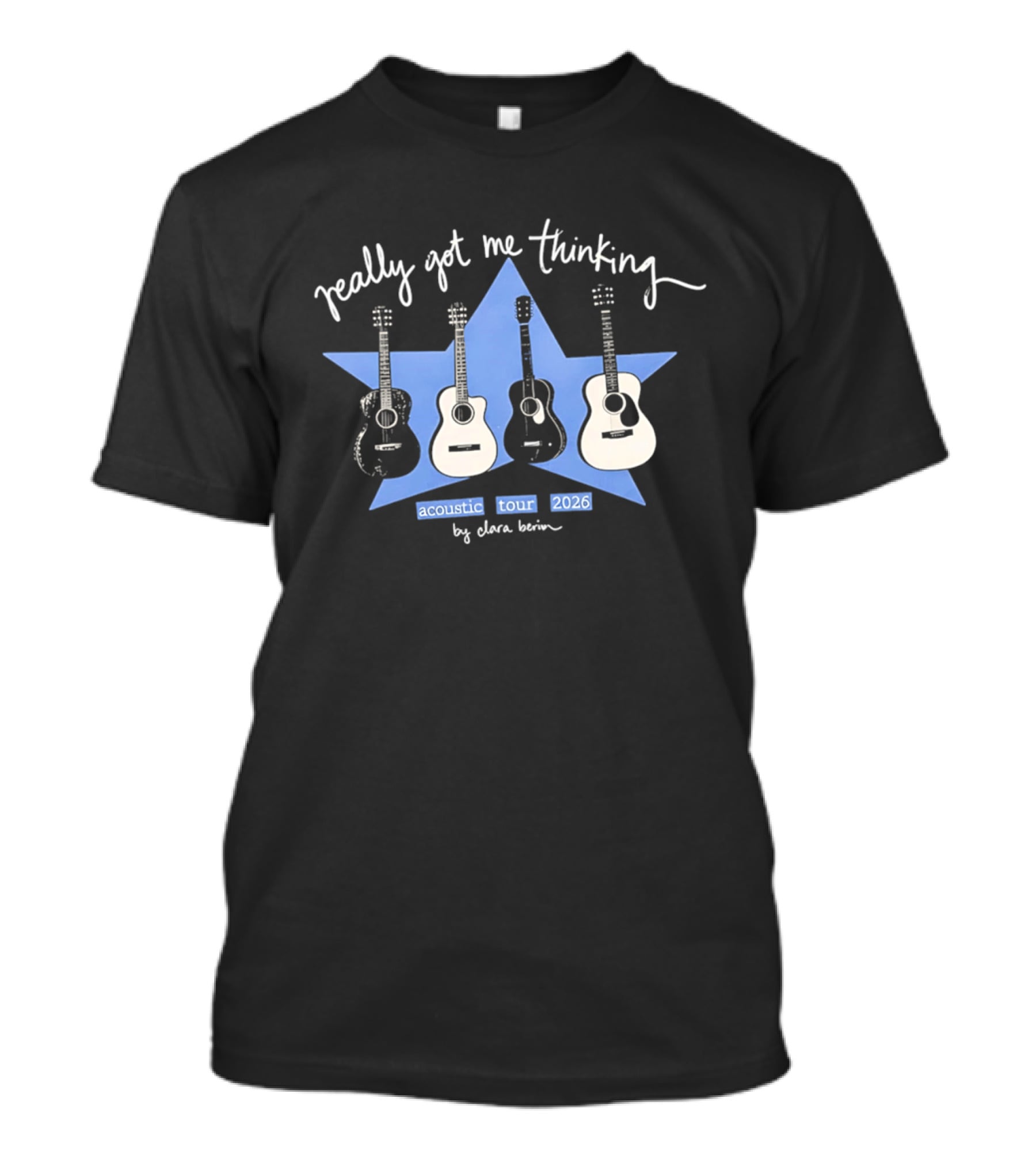 Really Got Me Thinking Acoustic Tour 2026 By Clara Benin Guitars Star T-Shirt