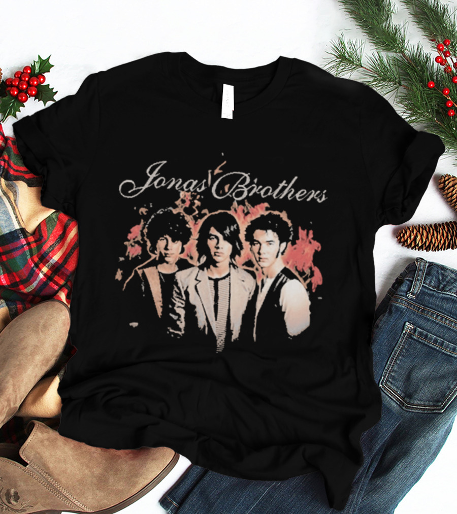 Jonas Brothers Fiery Backdrop Trio T-Shirt