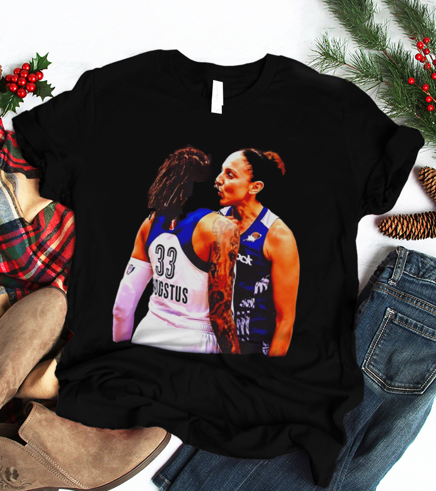 WNBA Diana Taurasi And Seimone Augustus Iconic Encounter Basketball Moment T-Shirt