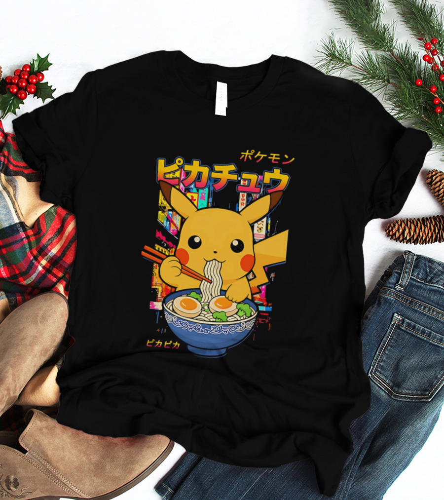 Pika Ramen Pikachu Pokémon Noodles Japan T-Shirt