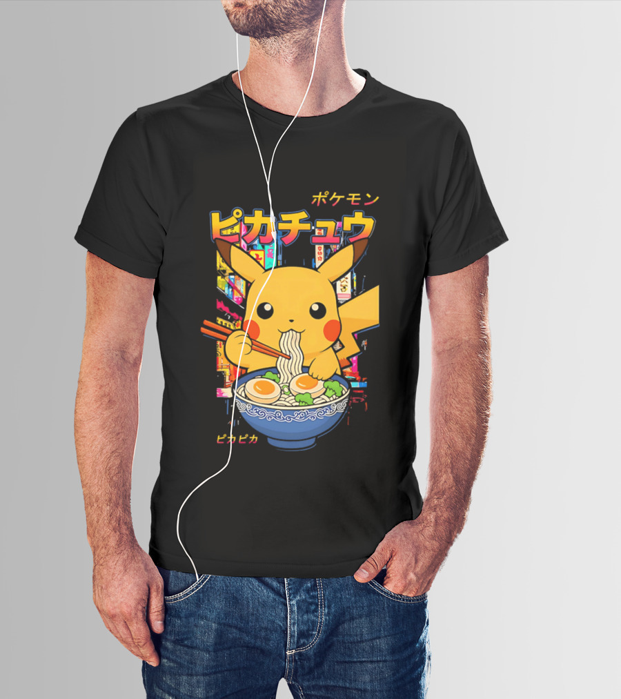 Pika Ramen Pikachu Pokémon Noodles Japan T-Shirt