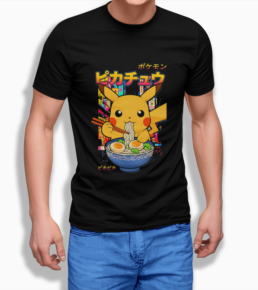 Pika Ramen Pikachu Pokémon Noodles Japan T-Shirt