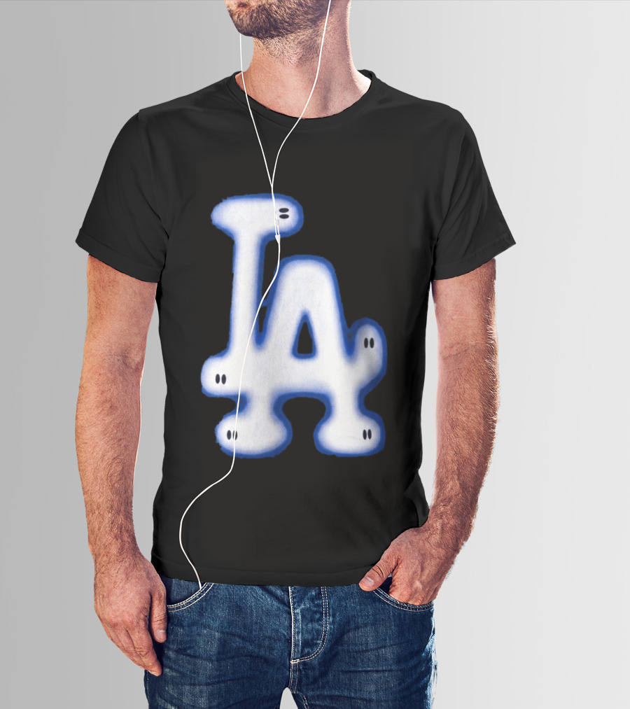 LA Dodgers Blue Ghost Airbrush T-Shirt