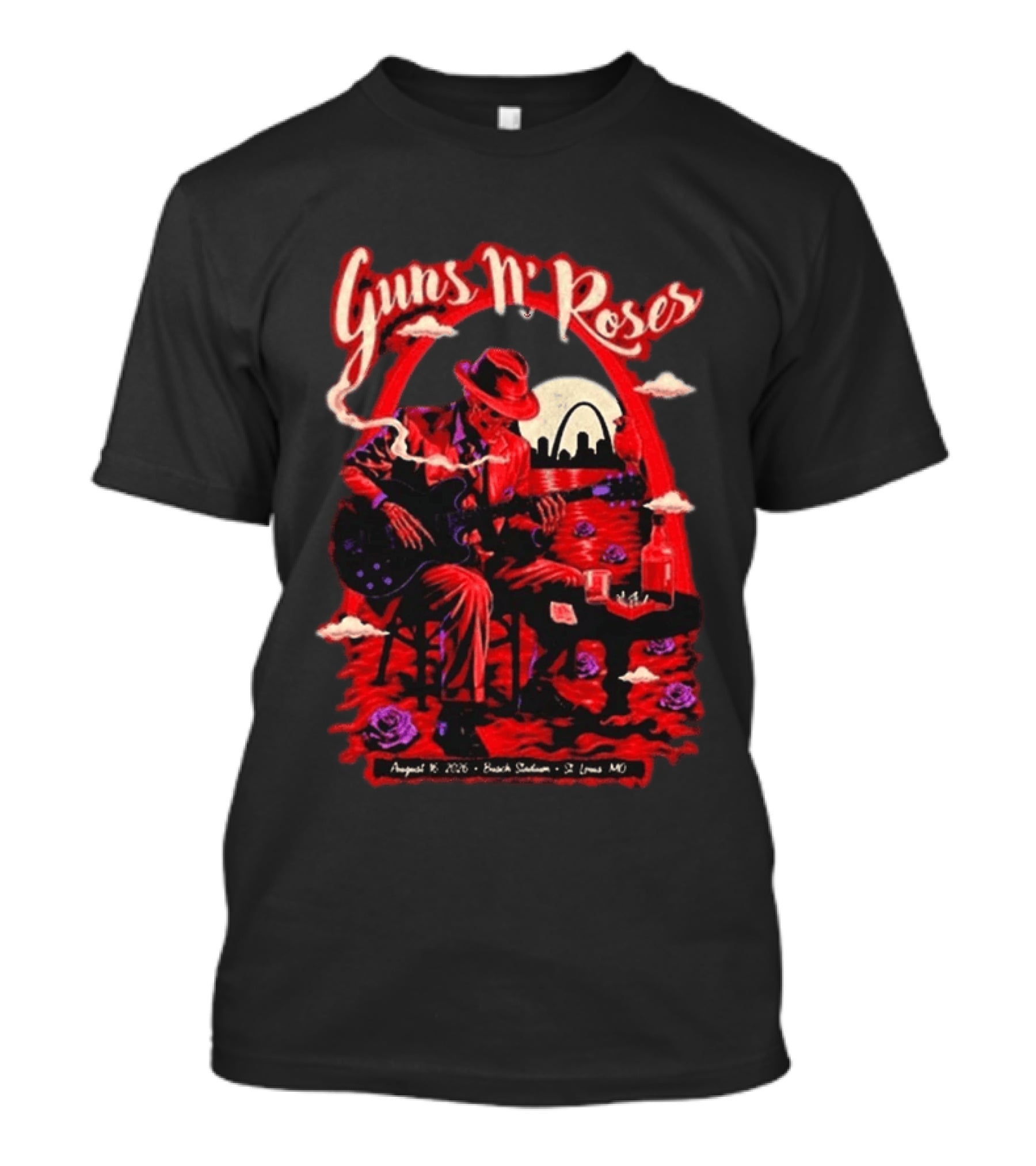 Guns N' Roses August 16 2026 St. Louis MO Busch Stadium Tour T-Shirt