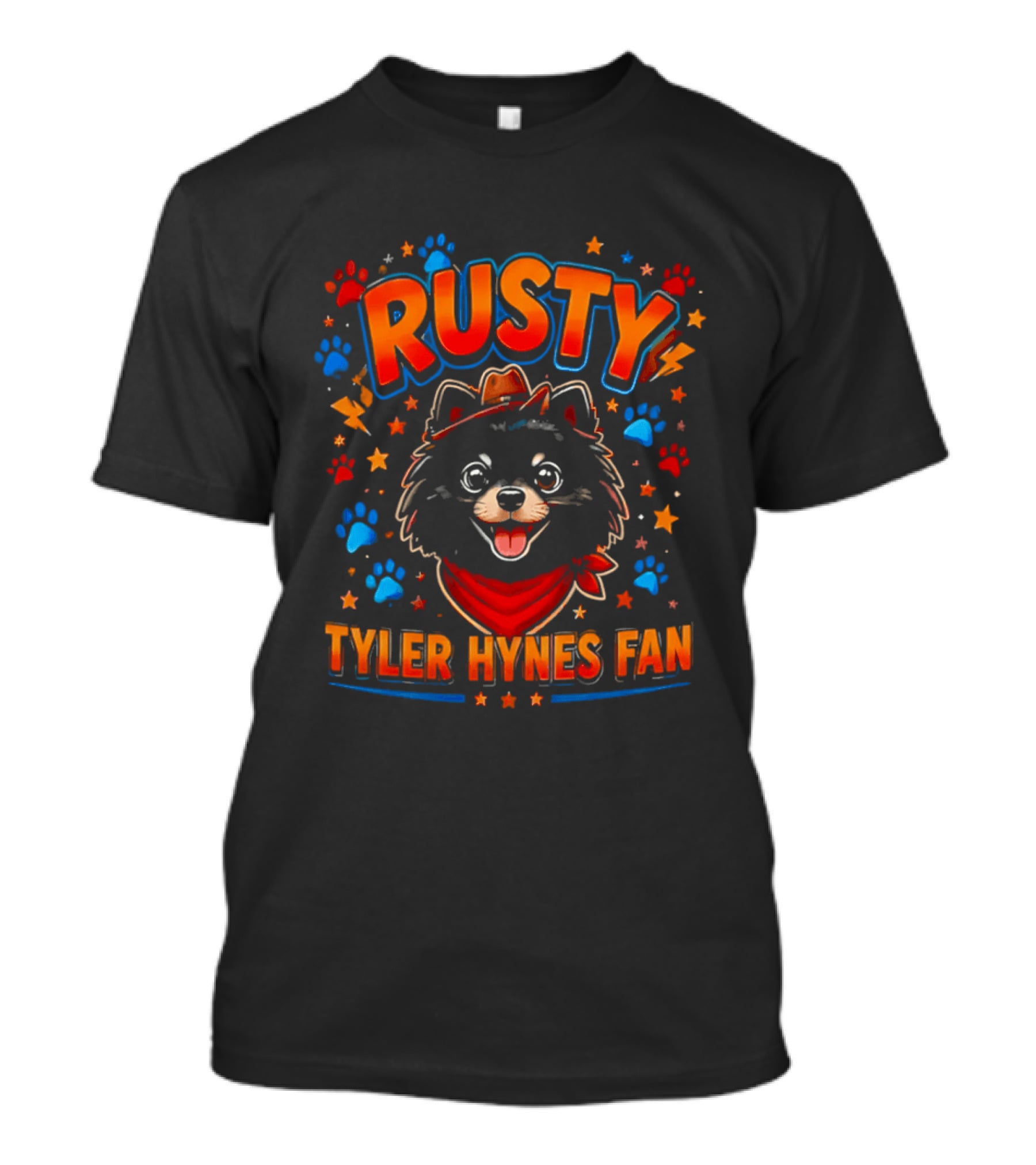 Rusty Tyler Hynes Fan Paw Stars Cowboy Hat Bandana T-Shirt