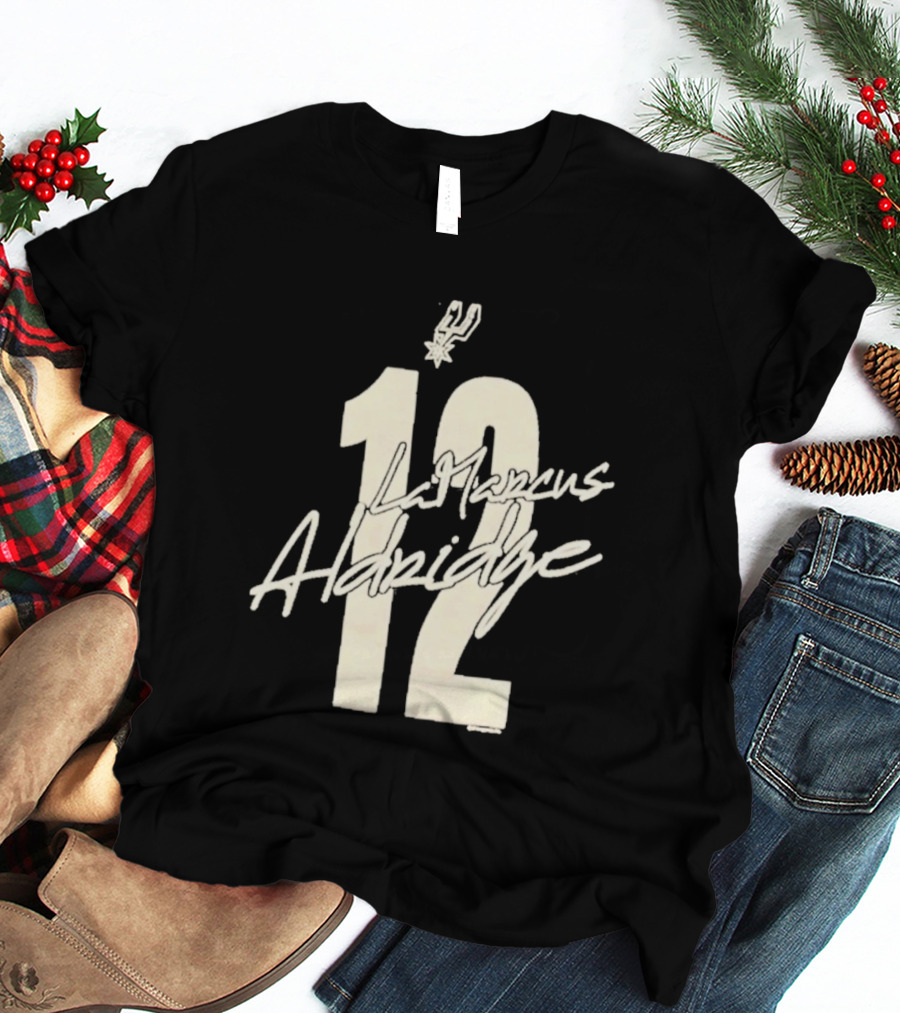 San Antonio Spurs LaMarcus Aldridge 12 NBA 2010s T-Shirt