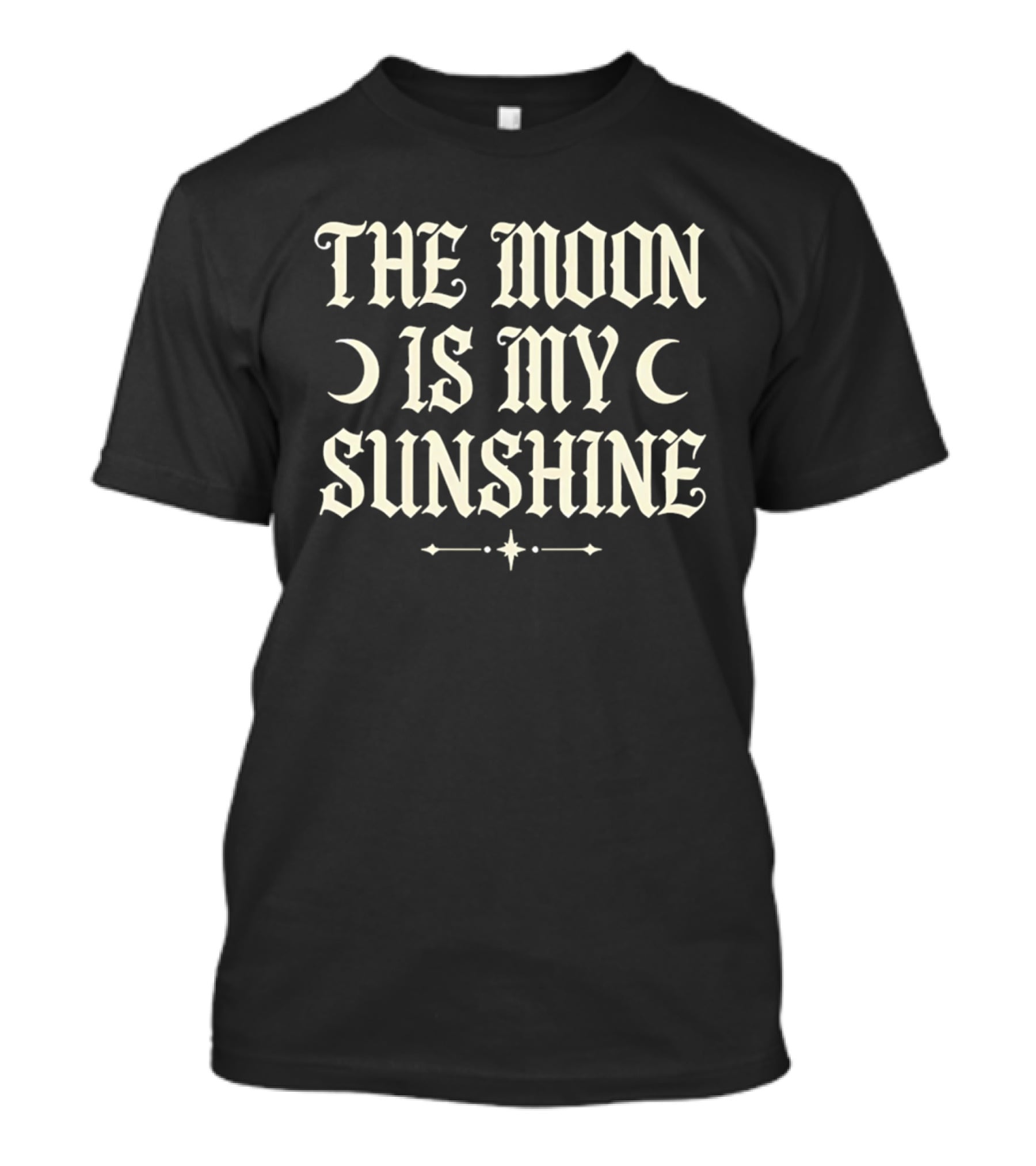 The Moon Is My Sunshine Gothic Crescent Star T-Shirt