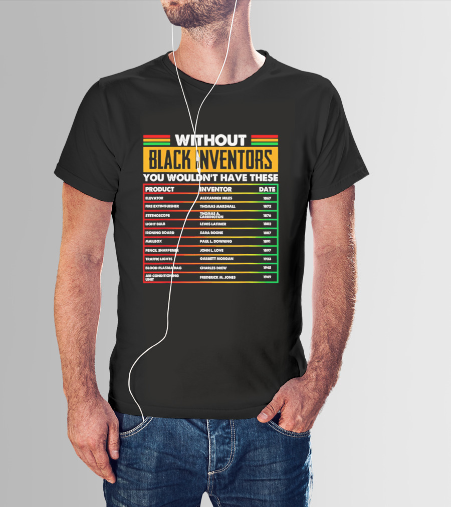 Without Black Inventors You Wouldn't Have Elevators Fire Extinguishers Stethoscopes And More T-Shirt