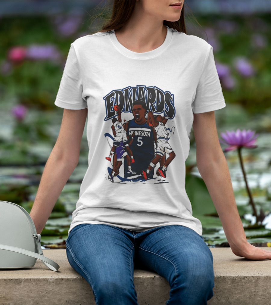 Minnesota Edwards Basketball Cartoon 5 T-Shirt