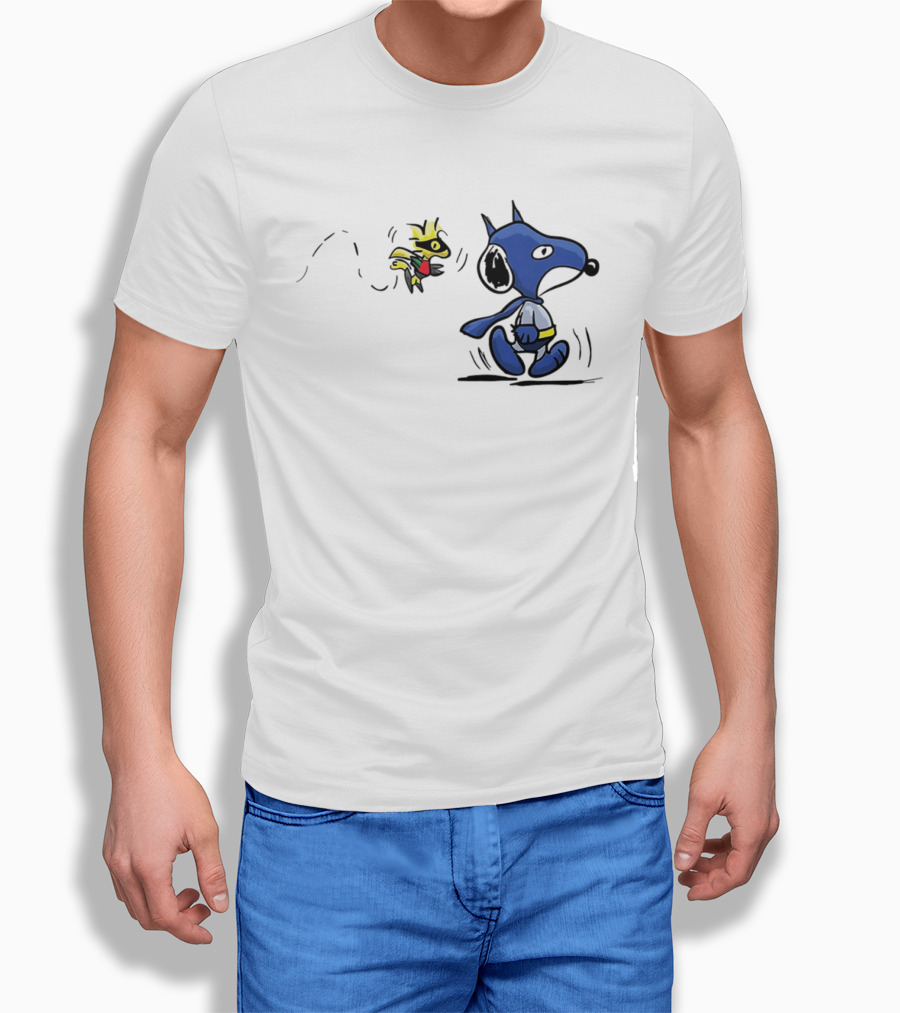 Batman Snoopy And Robin Woodstock DC Peanuts T-Shirt