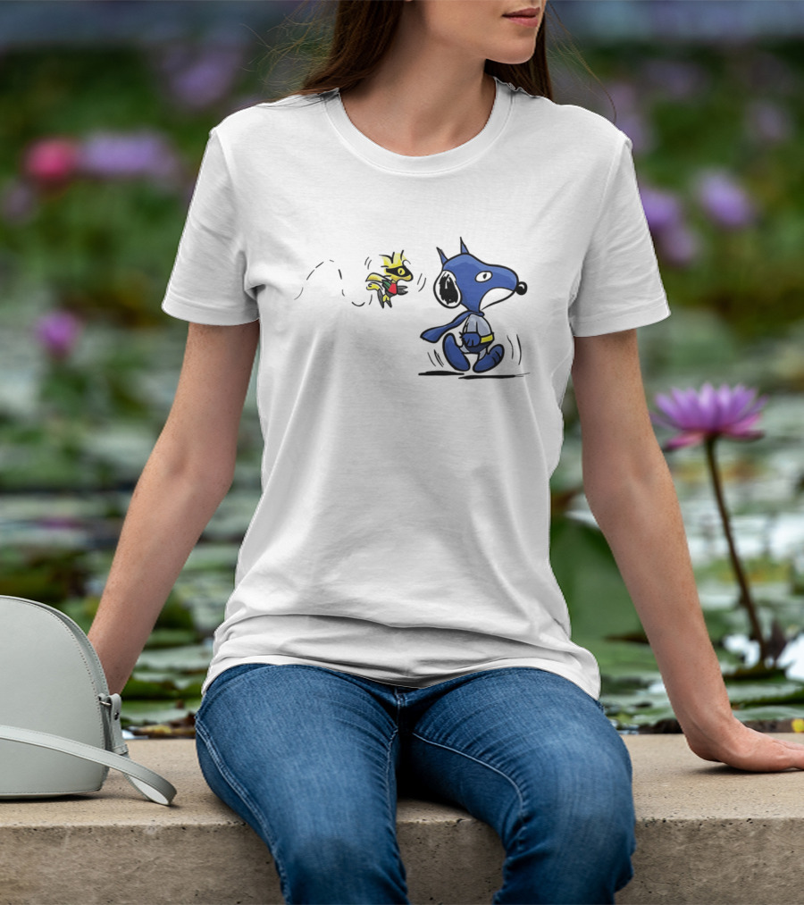 Batman Snoopy And Robin Woodstock DC Peanuts T-Shirt