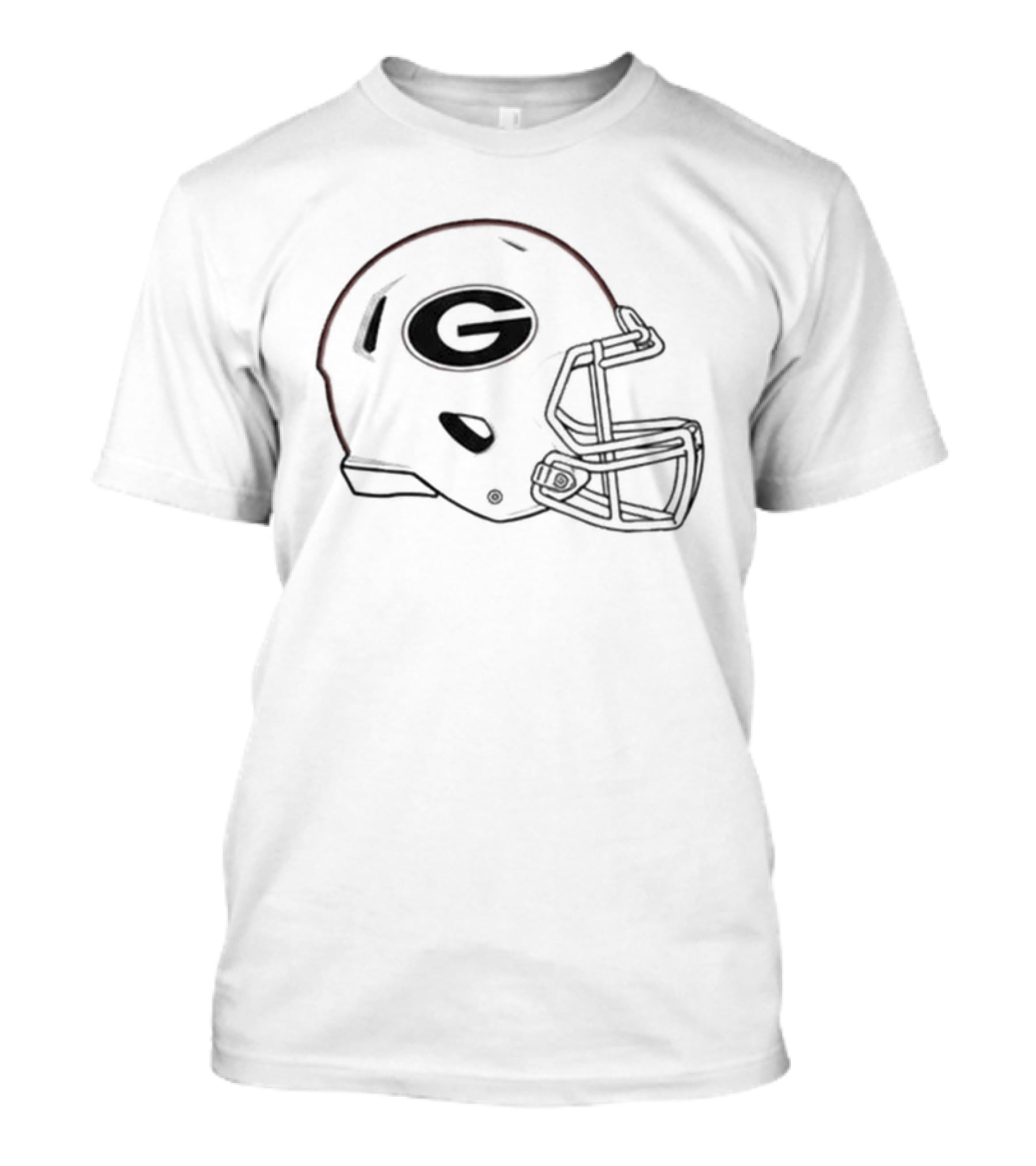 Georgia Bulldogs Helmet White G T-Shirt