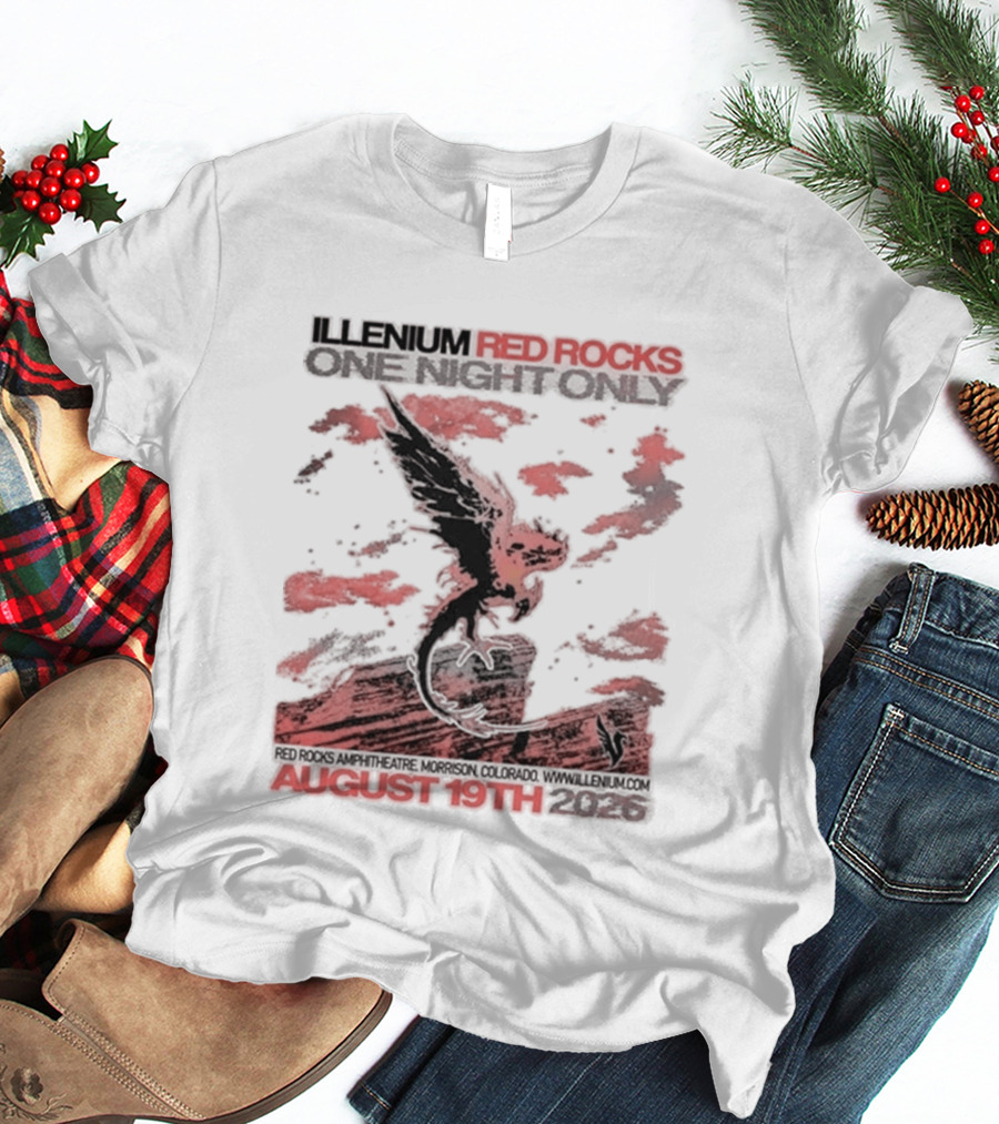 Illenium Red Rocks August 19th 2026 Morrison Colorado One Night Only T-Shirt