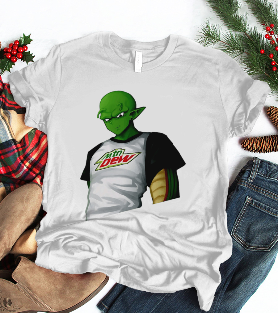 Piccolo Dragon Ball Z Character In Mtn Dew T-Shirt