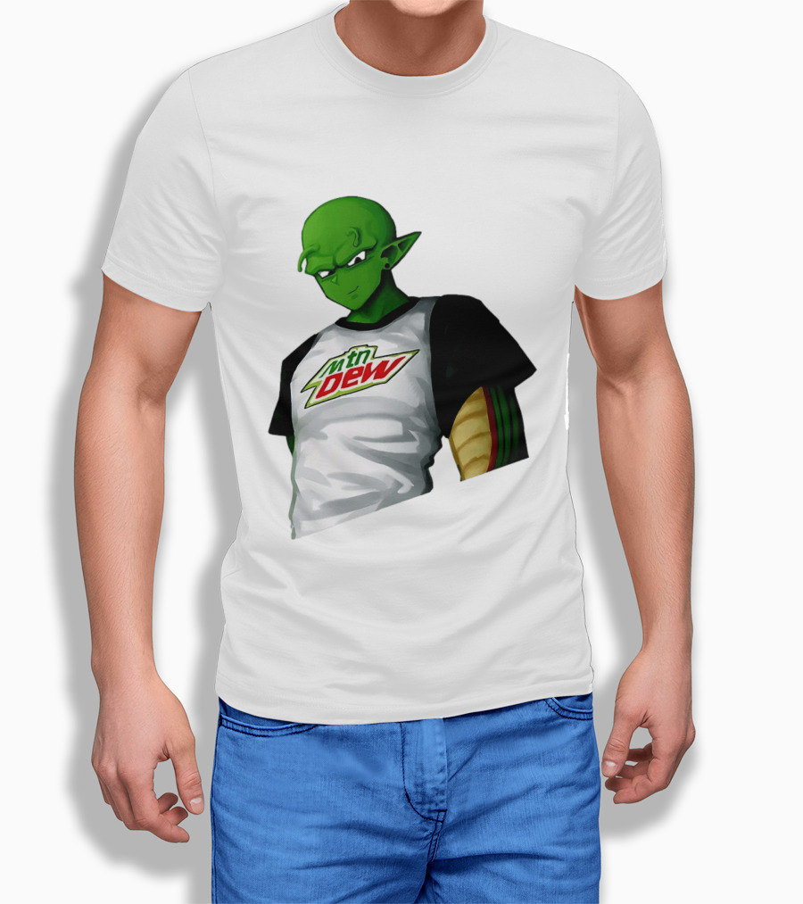 Piccolo Dragon Ball Z Character In Mtn Dew T-Shirt