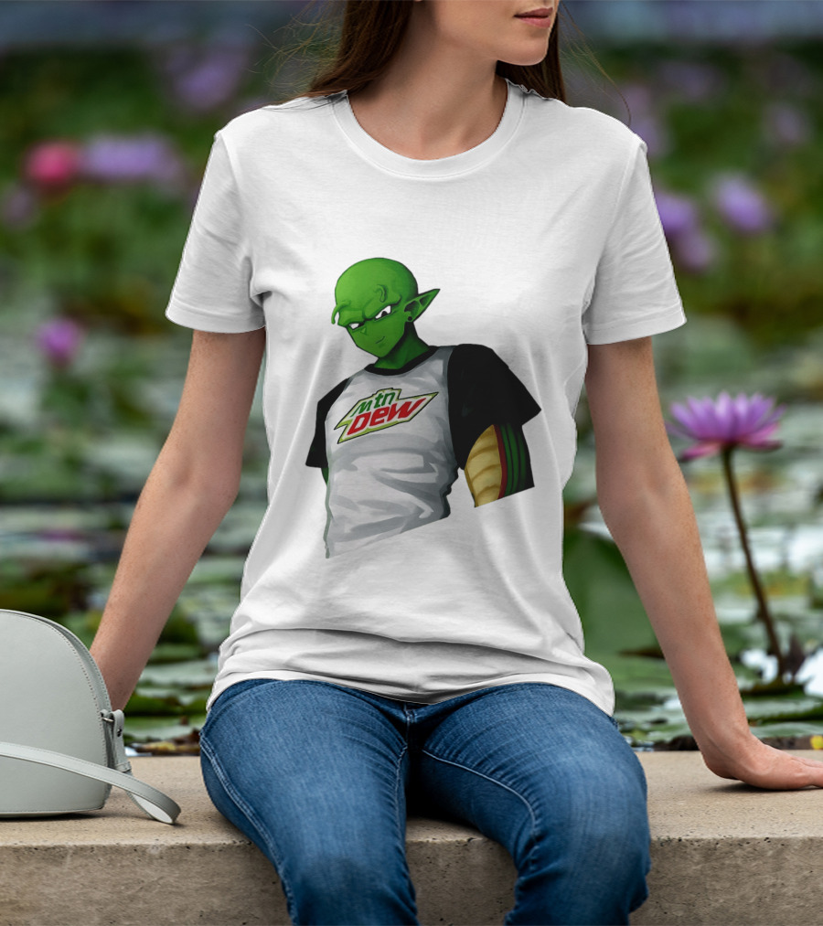 Piccolo Dragon Ball Z Character In Mtn Dew T-Shirt