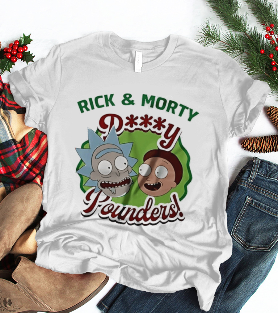 Rick And Morty P<strong></strong>y Pounders Cartoon Characters Green Portal T-Shirt