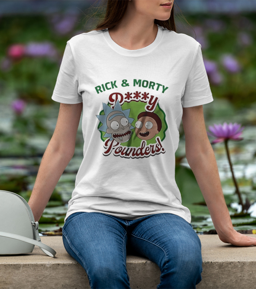 Rick And Morty P<strong></strong>y Pounders Cartoon Characters Green Portal T-Shirt