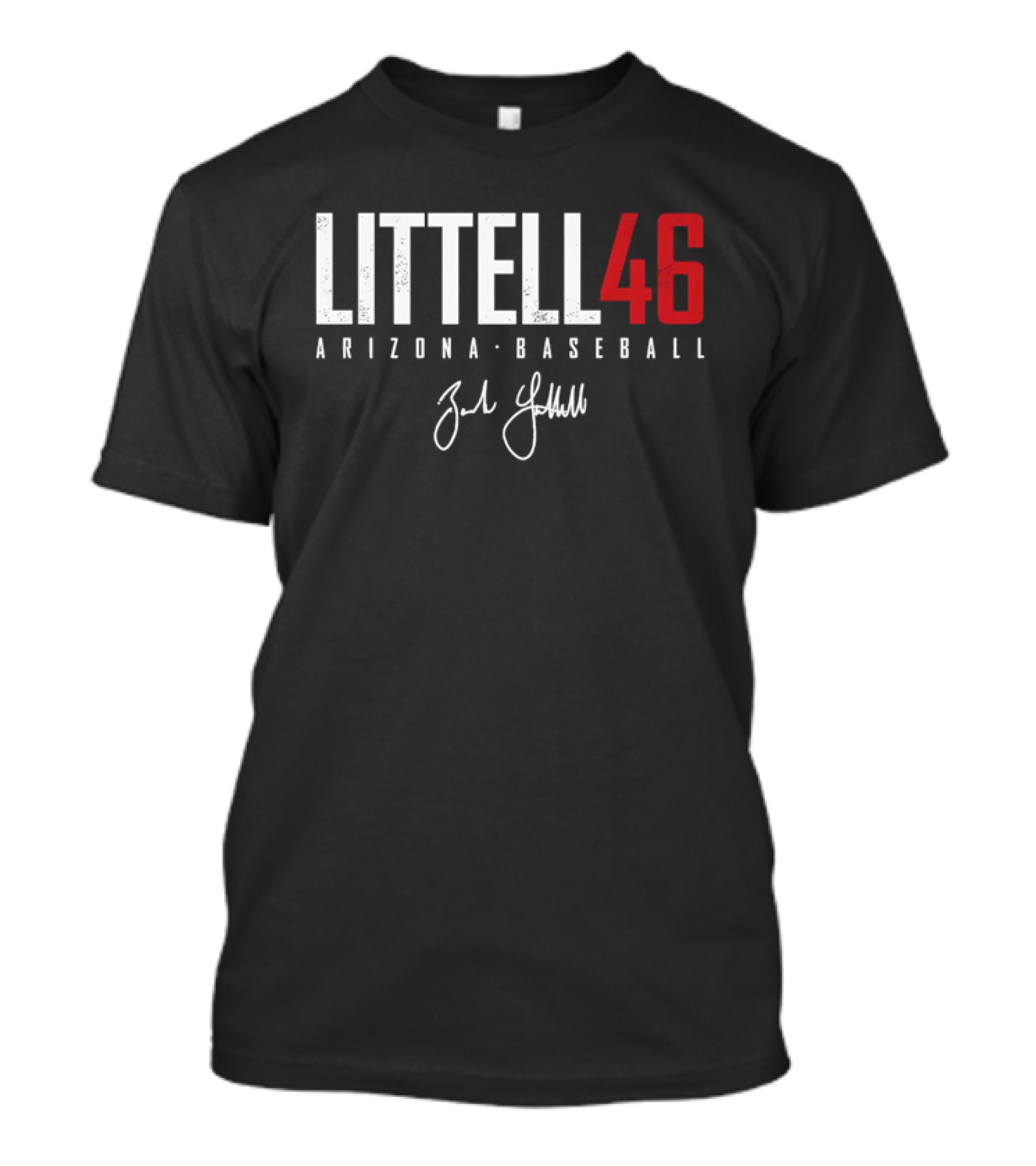 Arizona Baseball Littell 46 Zack Distressed T-Shirt