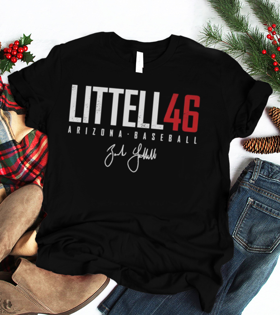 Arizona Baseball Littell 46 Zack Distressed T-Shirt