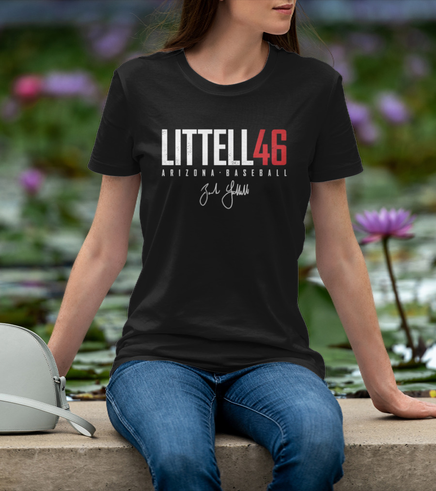 Arizona Baseball Littell 46 Zack Distressed T-Shirt