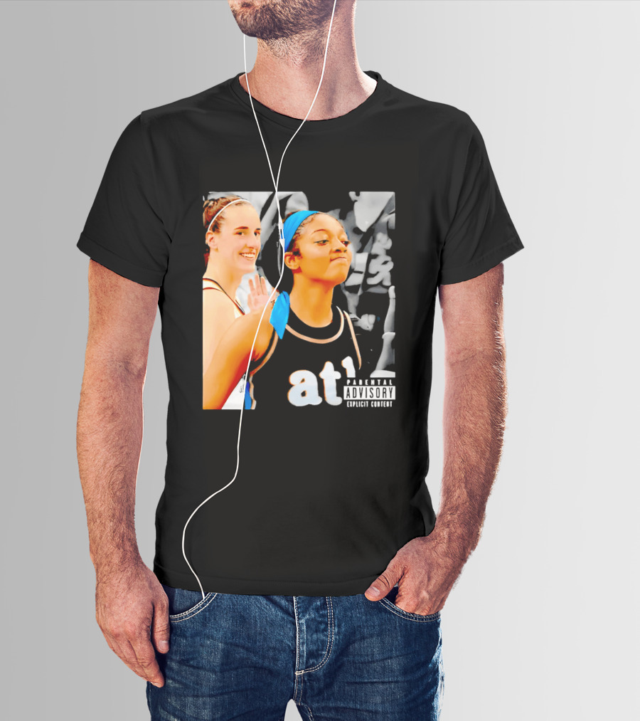 Caitlin Clark Angel Reese Memorable Moment Parental Advisory Explicit Content T-Shirt