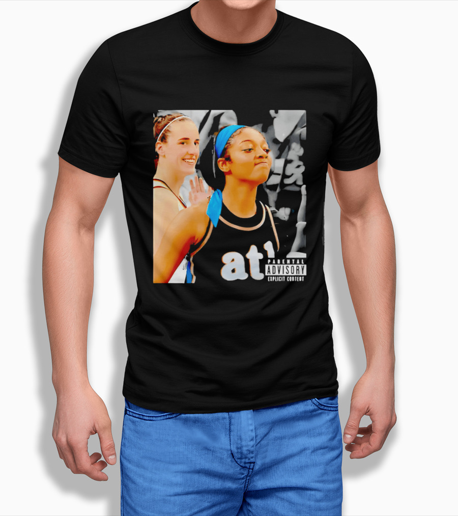 Caitlin Clark Angel Reese Memorable Moment Parental Advisory Explicit Content T-Shirt