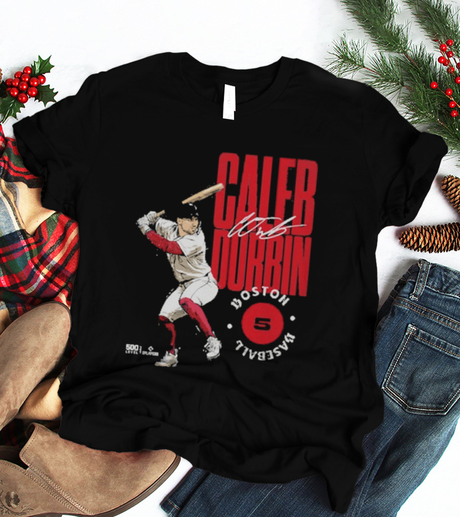 Caleb Durbin Boston Baseball Stamp Number 5 T-Shirt