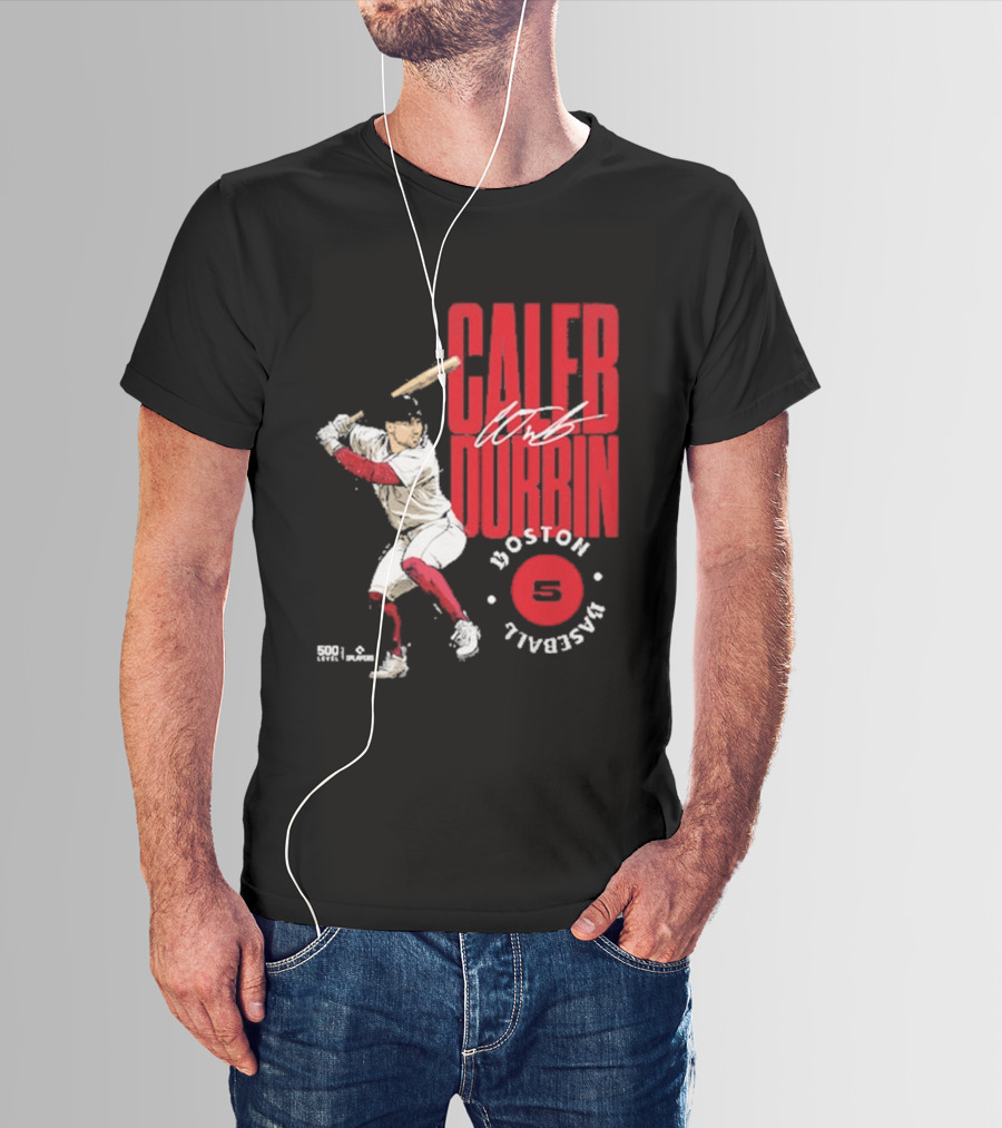 Caleb Durbin Boston Baseball Stamp Number 5 T-Shirt