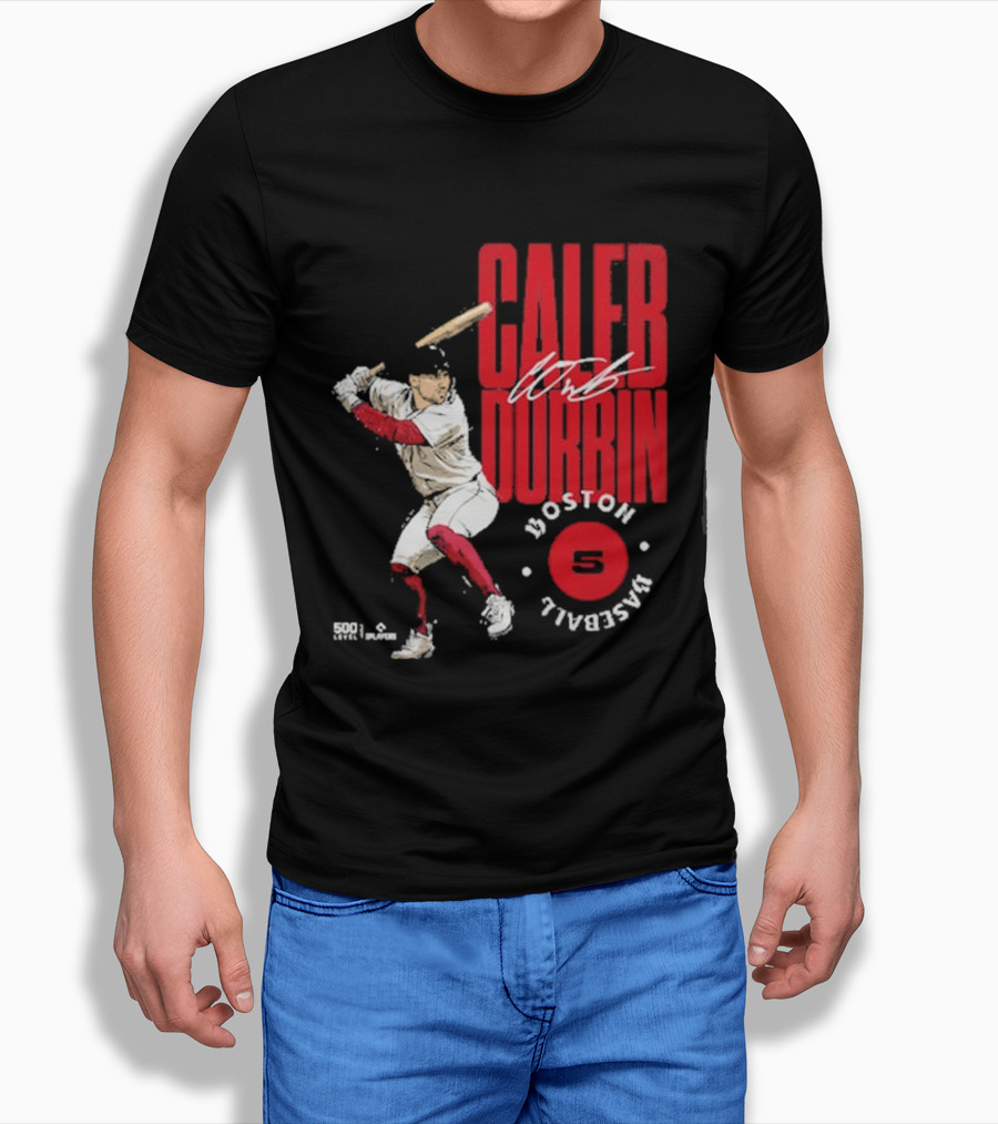 Caleb Durbin Boston Baseball Stamp Number 5 T-Shirt
