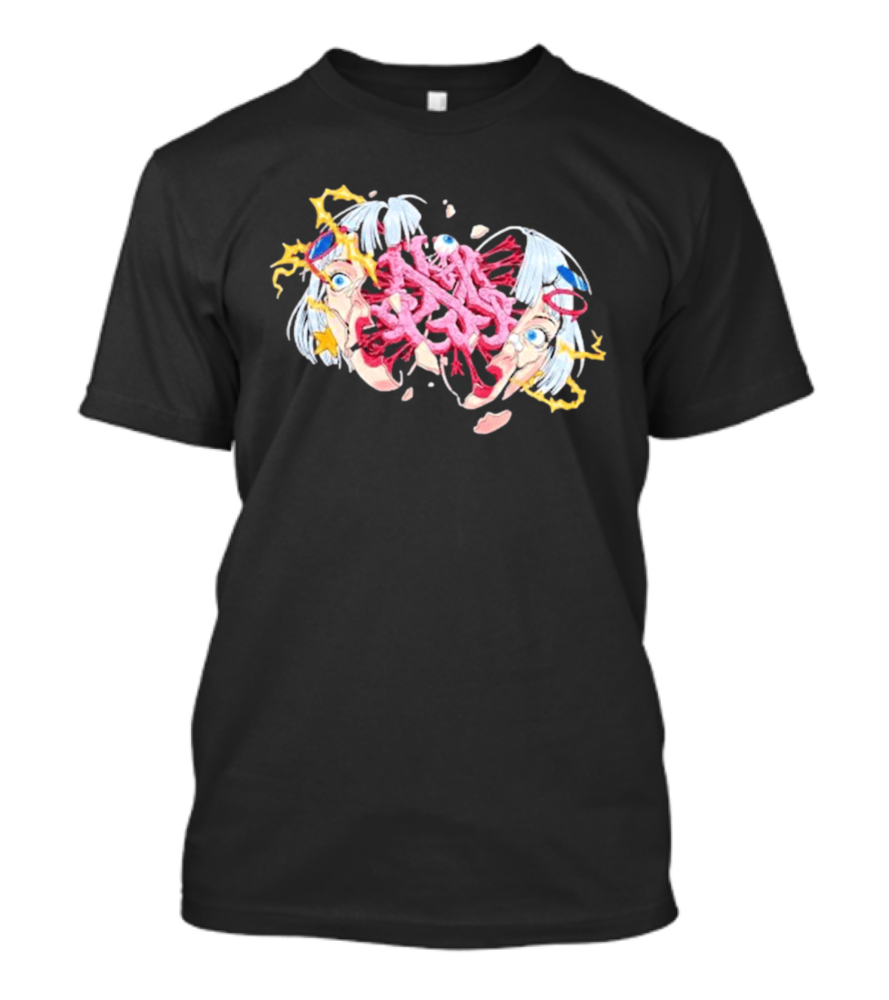 Hghmnds Head Split Surreal Pop Art Explosion T-Shirt