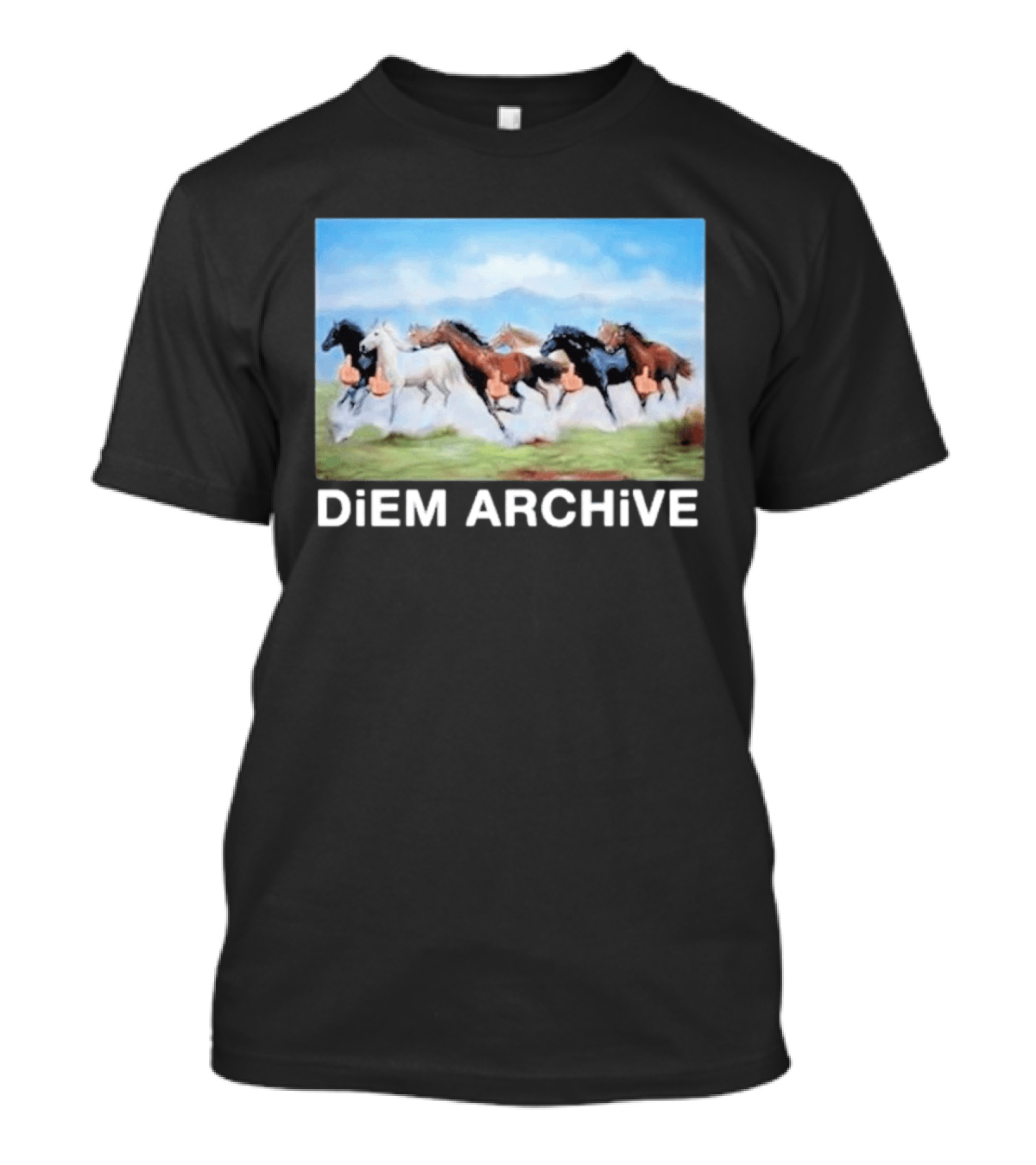 Diem Archive Running Horses Iconic Bet On A Horse T-Shirt