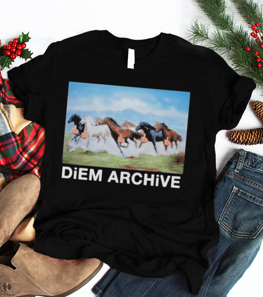 Diem Archive Running Horses Iconic Bet On A Horse T-Shirt